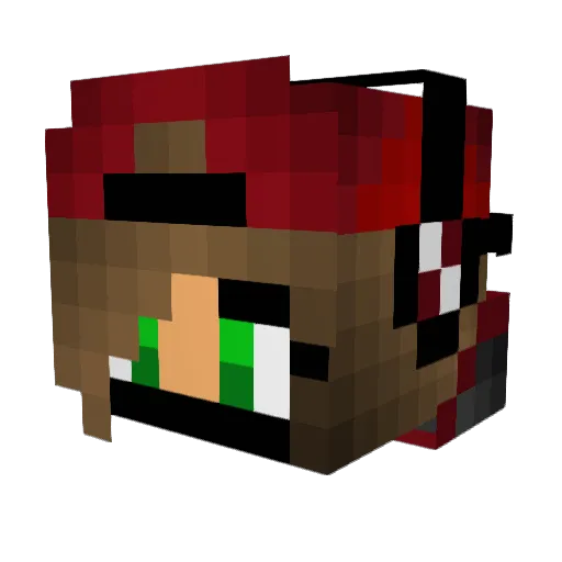 hendelix_ Minecraft avatar head, 3D render
