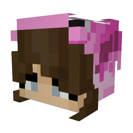 hendixir Minecraft avatar head, 3D render