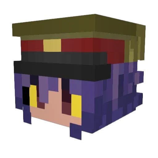 henior Minecraft avatar head, 3D render