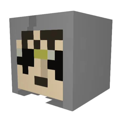 heniujarzabek Minecraft avatar head, 3D render
