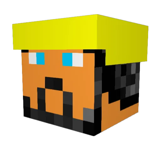 henk11 Minecraft avatar head, 3D render