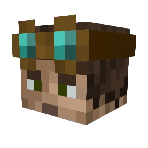 henkesa Minecraft avatar head, 3D render