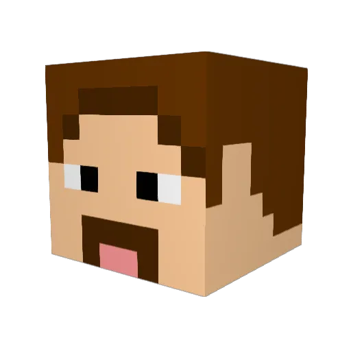 henkeshuno Minecraft avatar head, 3D render