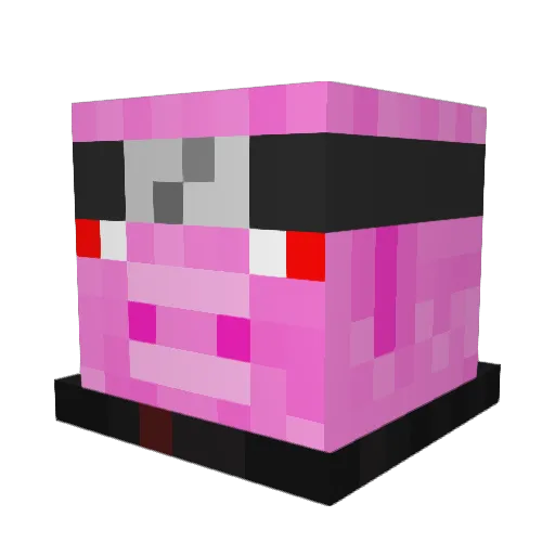 henlach Minecraft avatar head, 3D render