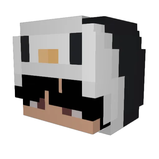 hennO52 Minecraft avatar head, 3D render