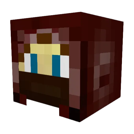 hennessen Minecraft avatar head, 3D render