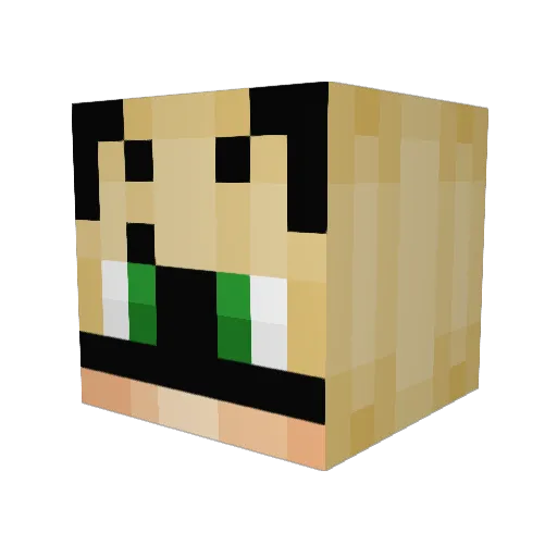 hennessybaxter Minecraft avatar head, 3D render