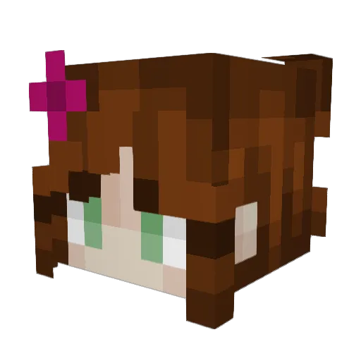 henniiiii Minecraft avatar head, 3D render