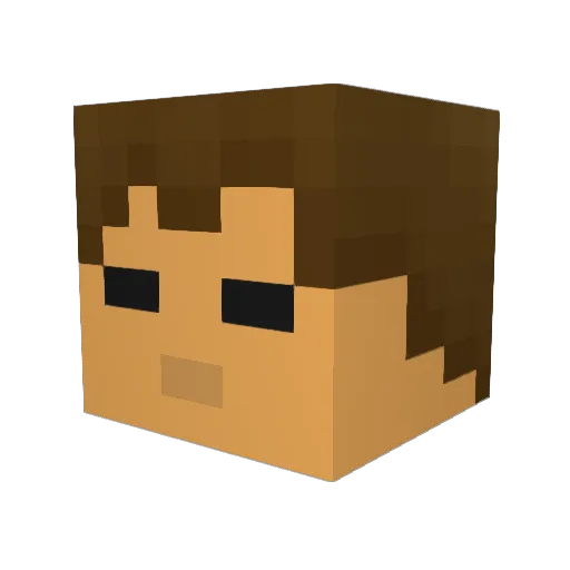 henningh Minecraft avatar head, 3D render