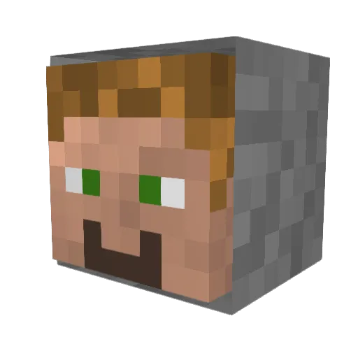 henpenben Minecraft avatar head, 3D render