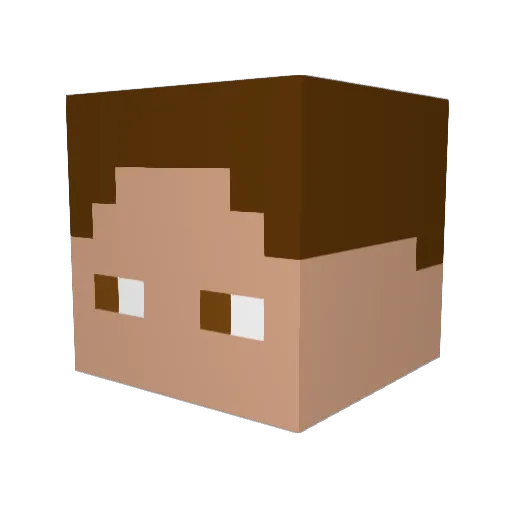 henridv1 Minecraft avatar head, 3D render