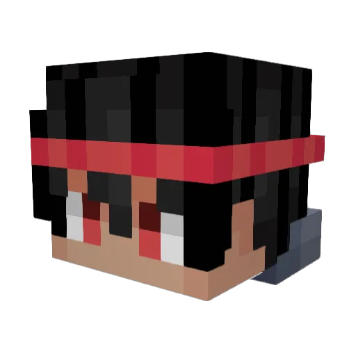 henrik3D Minecraft avatar head, 3D render