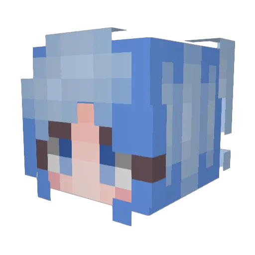 henriqy Minecraft avatar head, 3D render