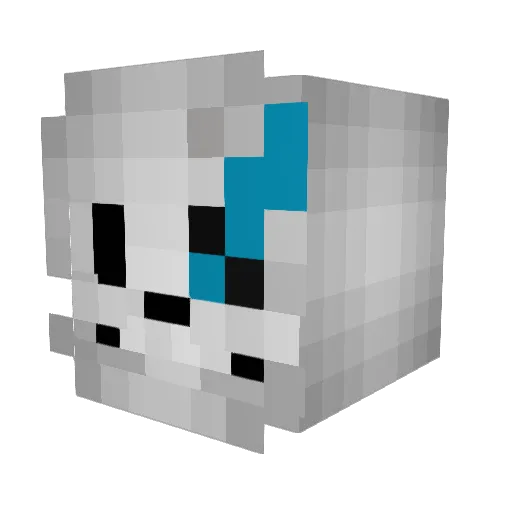 henrqq Minecraft avatar head, 3D render