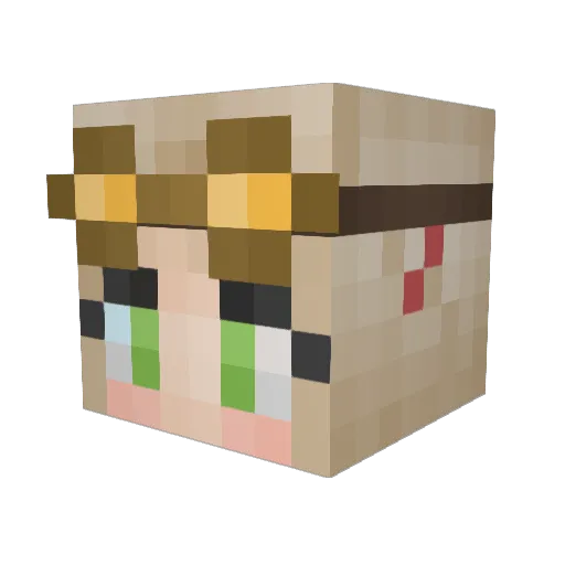 henrri Minecraft avatar head, 3D render
