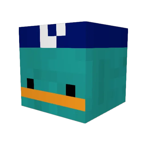 henryatk Minecraft avatar head, 3D render