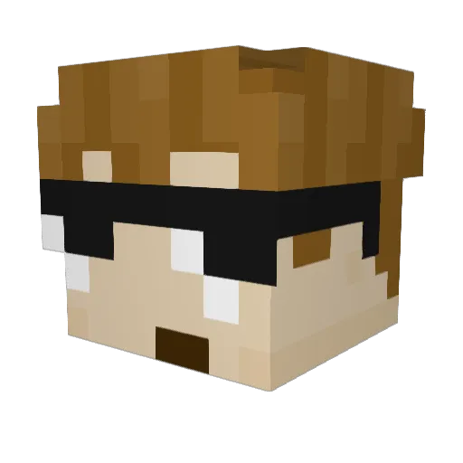 henrybillz Minecraft avatar head, 3D render