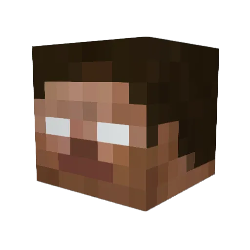 henrychendo Minecraft avatar head, 3D render