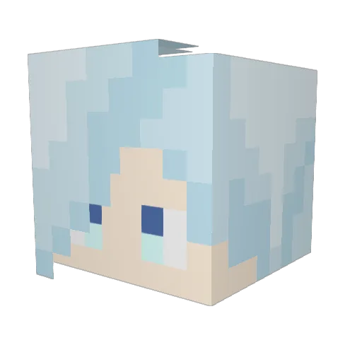 henrychiu Minecraft avatar head, 3D render