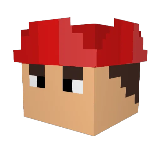 henrygao Minecraft avatar head, 3D render