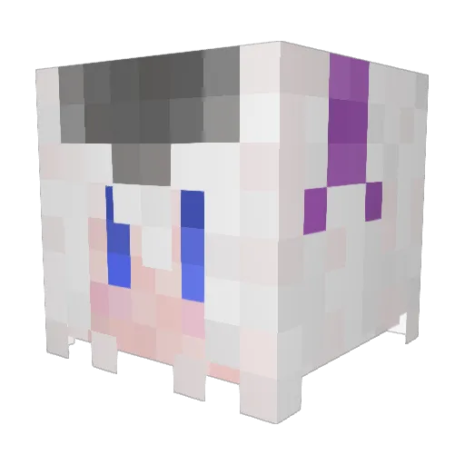 hentaib Minecraft avatar head, 3D render