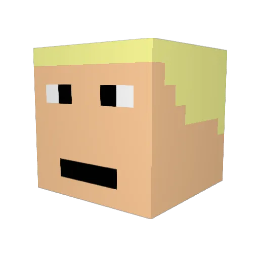 henuli Minecraft avatar head, 3D render