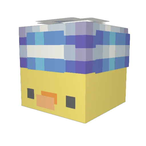 heonigiri Minecraft avatar head, 3D render
