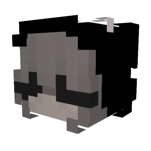 heqrtbroken Minecraft avatar head, 3D render