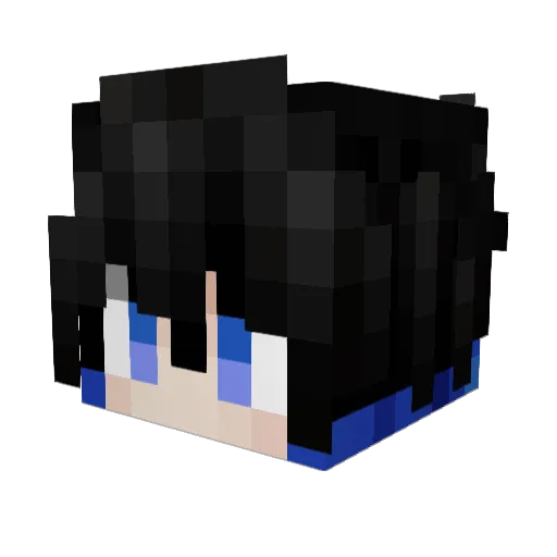 hequgui Minecraft avatar head, 3D render