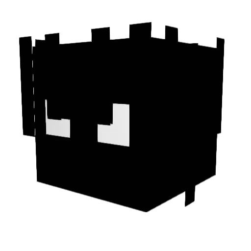 hequillah Minecraft avatar head, 3D render