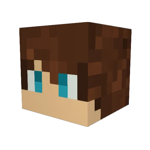 her_commandant Minecraft avatar head, 3D render