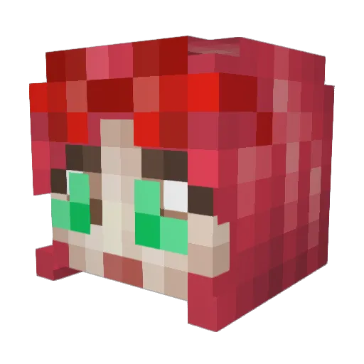 hera7 Minecraft avatar head, 3D render