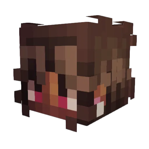 hera_______ Minecraft avatar head, 3D render