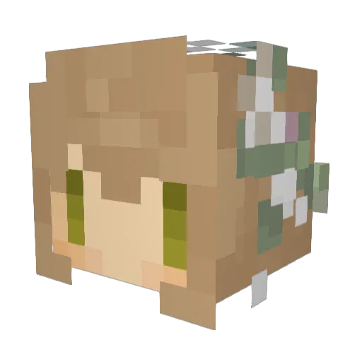 hera_lee Minecraft avatar head, 3D render