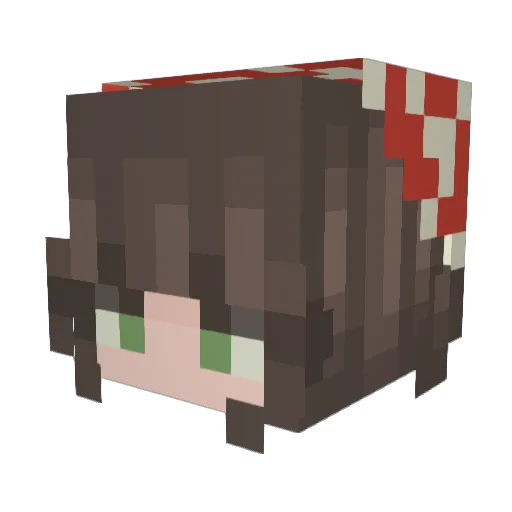 heraisntreal Minecraft avatar head, 3D render