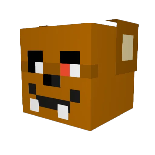 herase Minecraft avatar head, 3D render