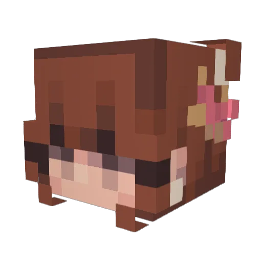 herasel Minecraft avatar head, 3D render