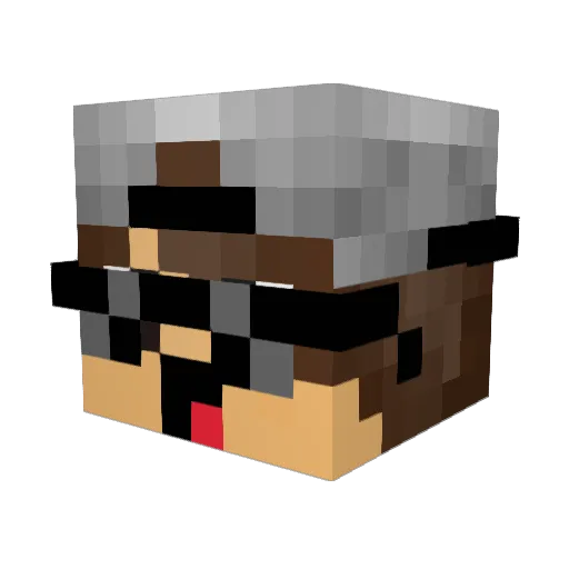 herbaum Minecraft avatar head, 3D render