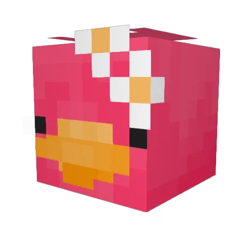 herbird Minecraft avatar head, 3D render