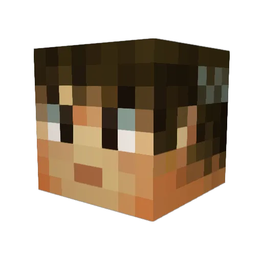 herboi Minecraft avatar head, 3D render