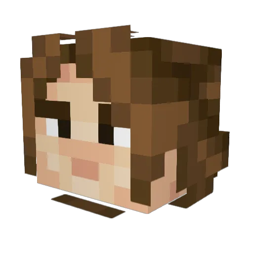 herculesbille Minecraft avatar head, 3D render