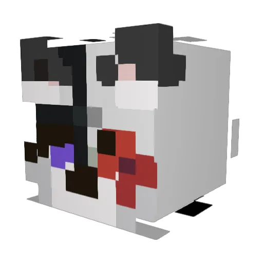 here1 Minecraft avatar head, 3D render
