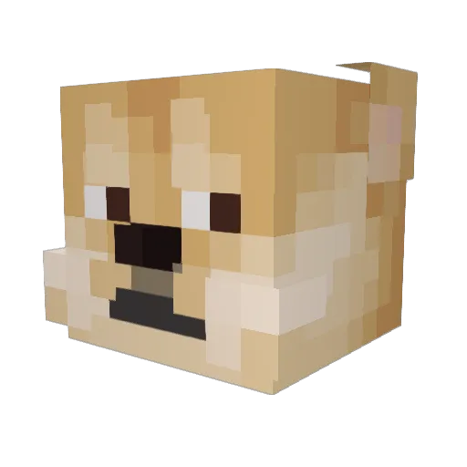hereticate Minecraft avatar head, 3D render