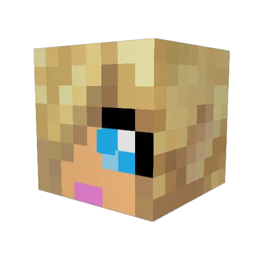 heretikk Minecraft avatar head, 3D render