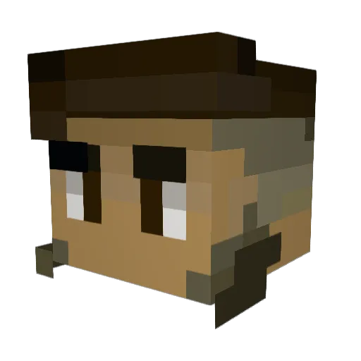 heribertoc24 Minecraft avatar head, 3D render