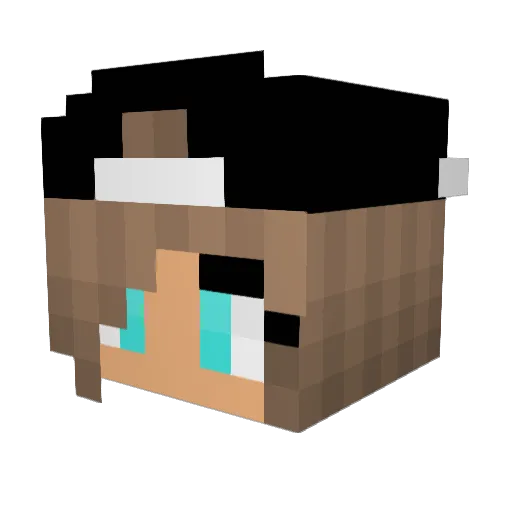 herm10 Minecraft avatar head, 3D render
