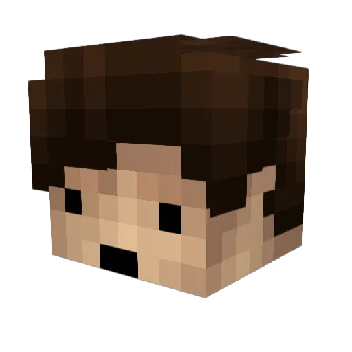 hermannz Minecraft avatar head, 3D render