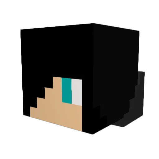 hermanoOG Minecraft avatar head, 3D render