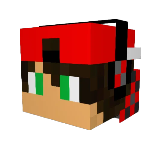 hermanos02 Minecraft avatar head, 3D render