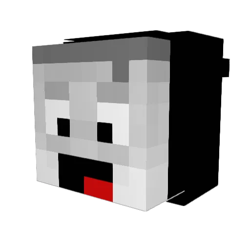 hermetyka Minecraft avatar head, 3D render
